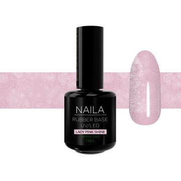 Naila - Rubber Base Lady Pink Shine 15ml